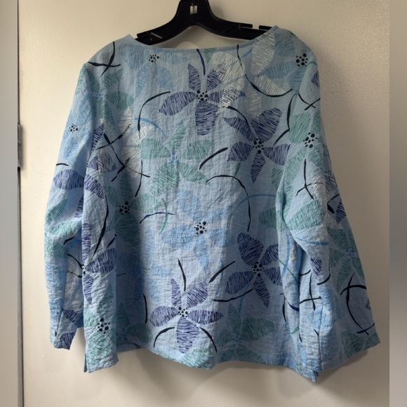 Habitat Light Blue Floral Blouse - Picture 7 of 9
